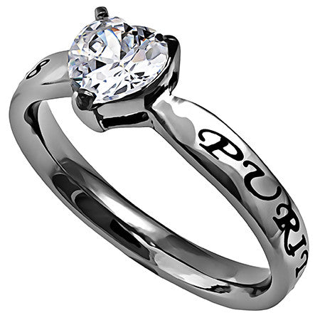 CLEARANCE - CZ Heart Ring