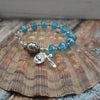 Aqua Crystal Rosary Bracelet