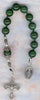 Rosario con coronilla de jade verde