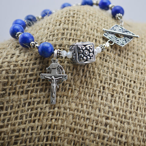 Lapis Rosary Bracelet