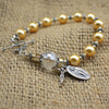 Lemon Swarovski Pearl Rosary Bracelet