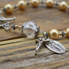 Pulsera rosario con perlas Swarovski y limón