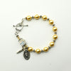 Pulsera rosario con perlas Swarovski y limón