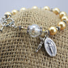 Pulsera rosario con perlas Swarovski y limón