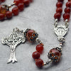 Faceted Red Agate Rosary