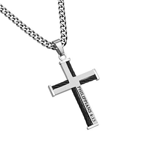 CLEARANCE - Cable Cross Necklace 