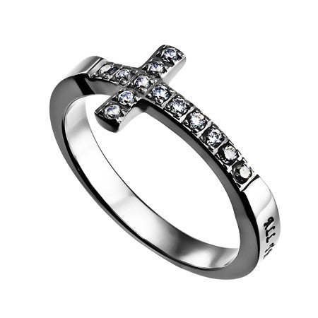 CLEARANCE -Sideways Cross Ring 