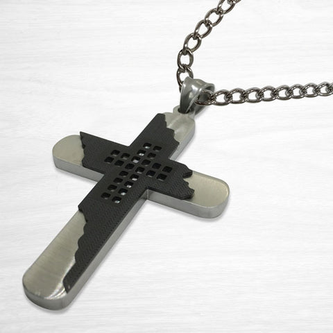 Black and Stainless Cross