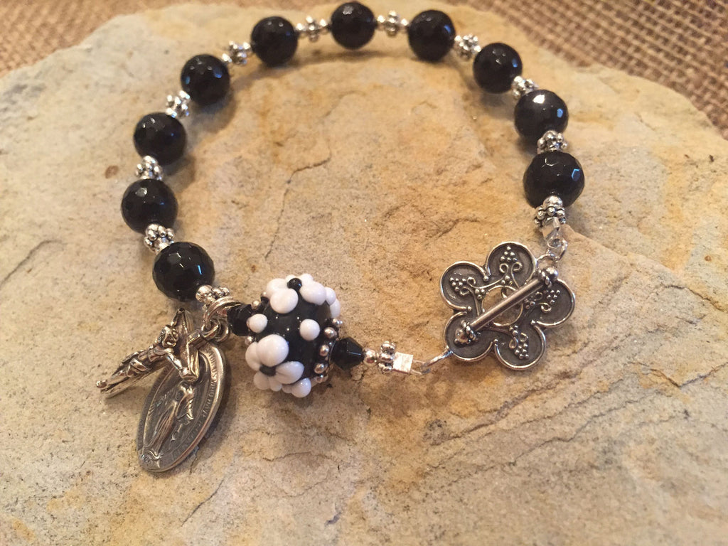 Custom Rosary Chaplet Bracelet - Crafted Using Your Dried Flowers |  BarbaraBeckmannArt