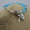 Aqua Crystal Rosary Bracelet