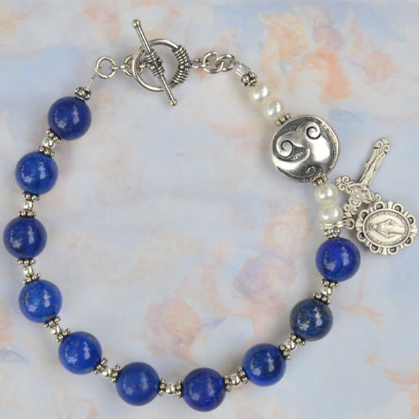 Pulsera rosario de lapislázuli de edición limitada